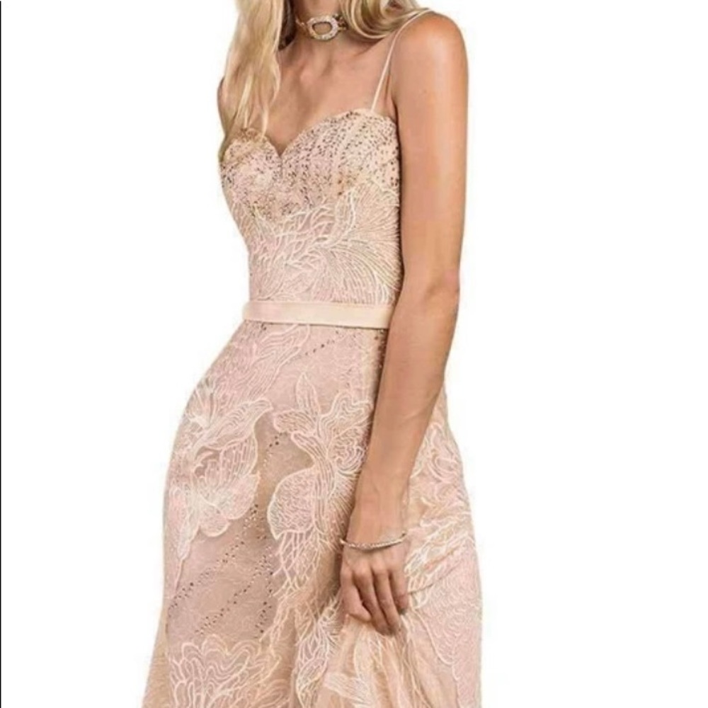 Andrea and Leo, size 4, champagne gown